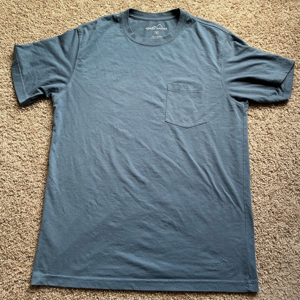 Eddie Bauer Blue Pocket T-Shirt